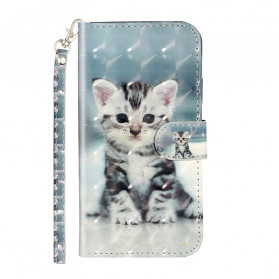 Funda iPhone X / XS Kitten Light Spots con colgante