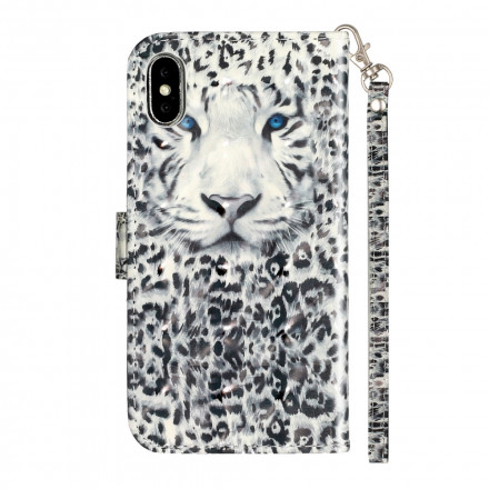 Funda iPhone X / XS Tiger Light Spots con colgante