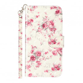 Funda iPhone X / XS Flores Manchas de Luz con Colgante