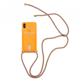 Funda de cuerda para iPhone X / XS con tarjetero