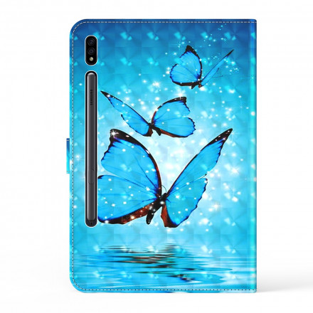 Samsung Galaxy Tab S7 Funda de polipiel Mariposas