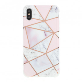 Funda de mármol geométrica para iPhone X / XS