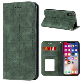Flip Cover iPhone X / XS Flores Barrocas