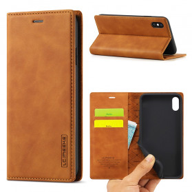 Flip Cover iPhone X / XS LC.IMEEKE Efecto cuero