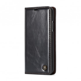 Flip Cover iPhone XS Max CASEME Oil Wax