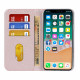 Funda abatible estilo iPhone XS Max de cuero suave con colgante