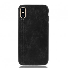 Funda del iPhone XS Max con efecto piel y costura