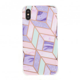 Funda de mármol geométrica para el iPhone XS Max