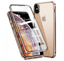 Funda de cristal templado para el iPhone XS Max por delante y por detrás