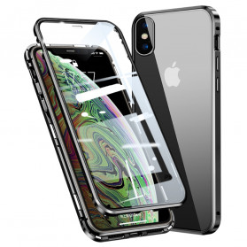 Funda de cristal templado para el iPhone XS Max por delante y por detrás