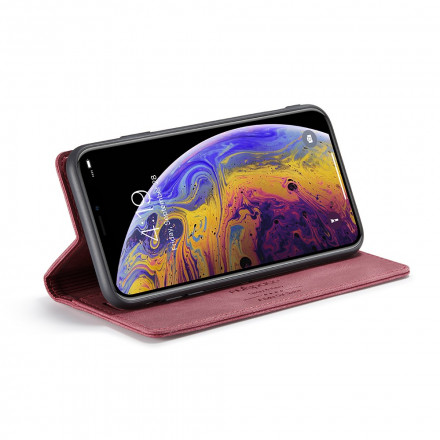 Funda Flip Cover iPhone XS Max Efecto Cuero Tecnología RFID