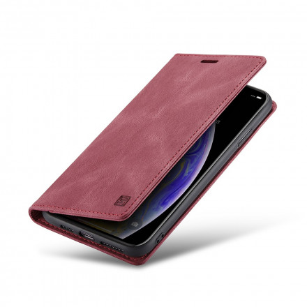 Funda Flip Cover iPhone XS Max Efecto Cuero Tecnología RFID