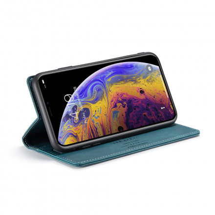 Funda Flip Cover iPhone XS Max Efecto Cuero Tecnología RFID