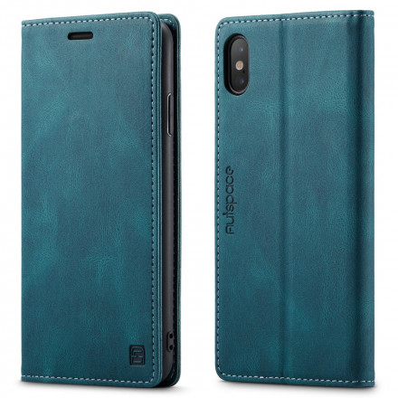 Funda Flip Cover iPhone XS Max Efecto Cuero Tecnología RFID