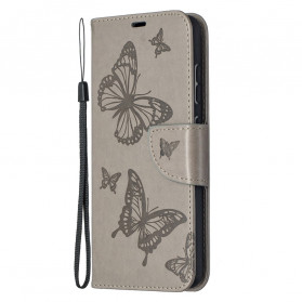 Funda Samsung Galaxy A52 4G / A52 5G Mariposas en vuelo con colgante