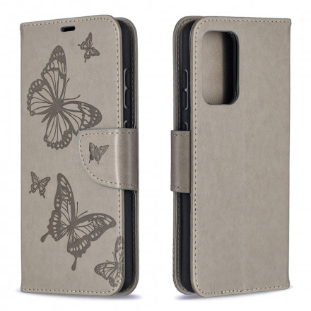 Funda Samsung Galaxy A52 4G / A52 5G Mariposas en vuelo con colgante