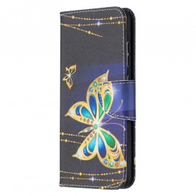 Funda de mariposa dorada para Samsung Galaxy A52 4G / A52 5G