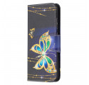 Funda de mariposa dorada para Samsung Galaxy A52 4G / A52 5G