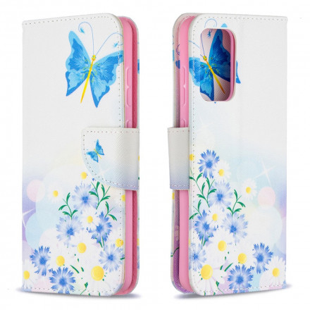 Funda Samsung Galaxy A52 4G / A52 5G Mariposas y flores pintadas