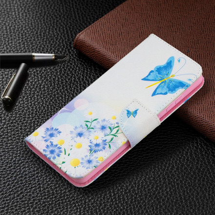 Samsung Galaxy A52 4G / A52 5G Funda pintada de mariposas y flores