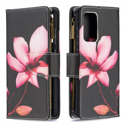 Funda Samsung Galaxy A52 4G / A52 5G Bolsillo con cremallera Flor