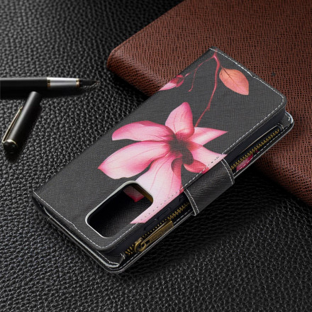 Funda Samsung Galaxy A52 4G / A52 5G Bolsillo con cremallera Flor