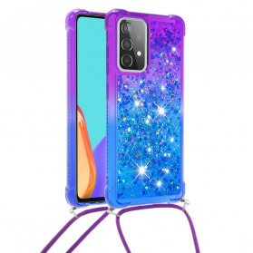 Samsung Galaxy A52 4G / A52 5G Funda de silicona con purpurina y cordón