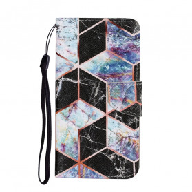 Samsung Galaxy A52 4G / A52 5G Funda de mármol geométrica