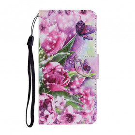 Funda Samsung Galaxy A52 4G / A52 5G Mariposas y Tulipanes