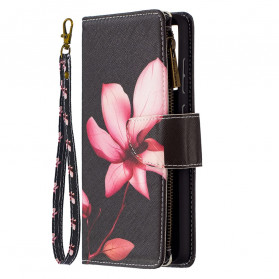 Funda Samsung Galaxy A72 4G / A72 5G Bolsillo con cremallera Flor