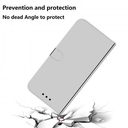 Samsung Galaxy A52 4G / A52 5G Funda de polipiel con tapa de espejo