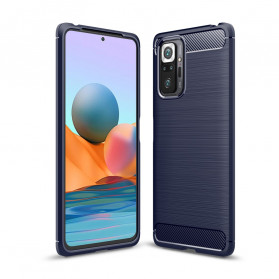 Funda de fibra de carbono cepillada para el Xiaomi Redmi Note 10 Pro
