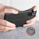 Funda de piel Xiaomi Redmi Note 10 Pro efecto lichi doble línea