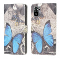 Xiaomi Redmi Note 10 / Note 10s Butterfly Funda Azul