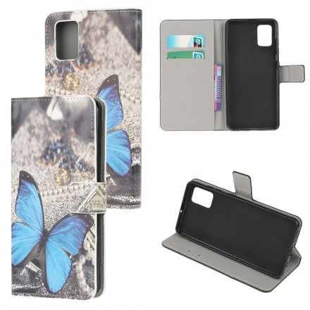 Xiaomi Redmi Note 10 / Note 10s Butterfly Funda Azul