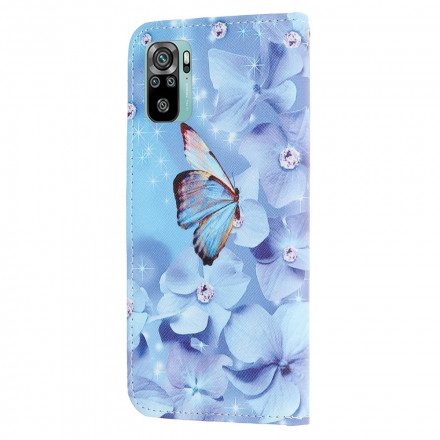 Xiaomi Redmi Note 10 / Note 10s Funda con colgante de mariposa de diamante