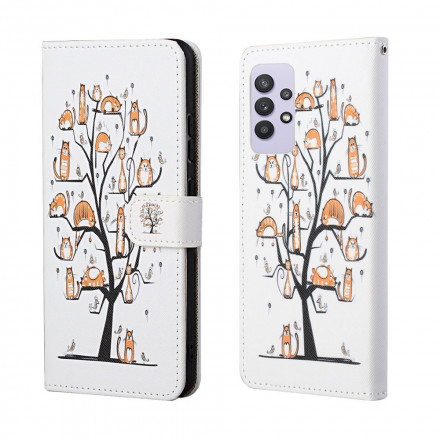 Funda con colgante para Samsung Galaxy A432 4G Funky Cats