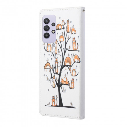 Funda con colgante para Samsung Galaxy A432 4G Funky Cats
