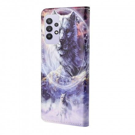 Funda Samsung Galaxy A32 4G Winter Wolf con colgante