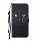 Samsung Galaxy A32 4G Funda negra de ojo de gato con colgante
