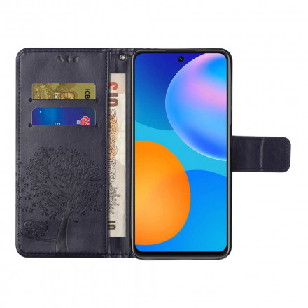 Funda de colgante para el Samsung Galaxy A32 4G de árbol y búho