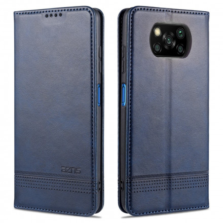 Flip Cover Poco X3 Style Leather AZNS