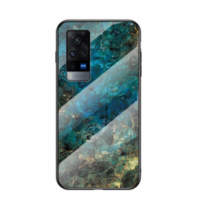 Vivo X60 Pro Funda Marble Colors Cristal templado