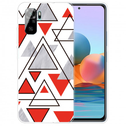 Funda de triángulos de mármol para el Xiaomi Redmi Note 10 / Note 10s