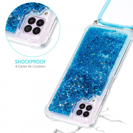 Funda de purpurina para el Samsung Galaxy A12 con cordón Funda de purpurina para el Samsung Galaxy A12 con cordón