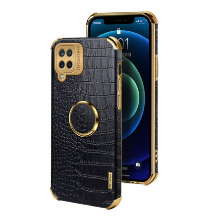 Funda de piel de imitación del Samsung Galaxy A12 con anillo de soporte