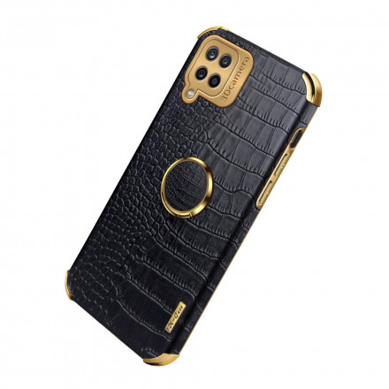Funda de polipiel para Samsung Galaxy A12 con soporte para el anillo
