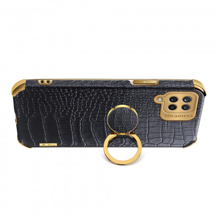 Funda de polipiel para Samsung Galaxy A12 con soporte para el anillo