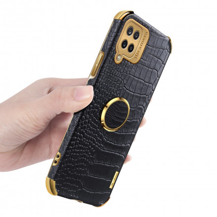 Funda de polipiel para Samsung Galaxy A12 con soporte para el anillo