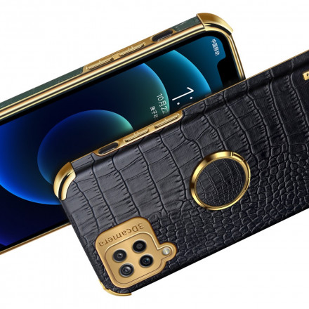 Funda de piel de imitación del Samsung Galaxy A12 con anillo de soporte